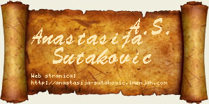 Anastasija Šutaković vizit kartica